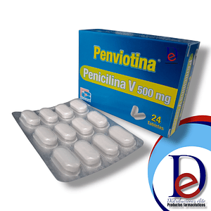 PENVIOTINA 500 MG X 24 TAB- PENICILINA 500 MG- BIOQUIFAR- 4-E
