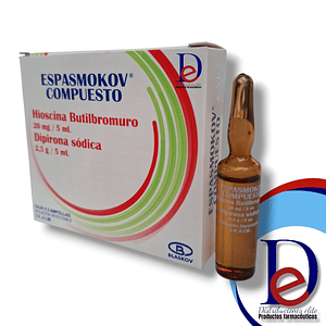 ESPASMOKOV COMPUESTO X 5 AMP- HIOSCINA + DIPIRONA- BLASKOV- 18-E