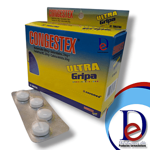 CONGESTEX ULTRA GRIPA X 32 TAB - ACETAMINOFEN+ DESLORATADINA+ FENILEFRINA+ CAFEINA- NOVAMED- VTO OCT 26- 27-B
