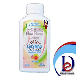 CALYMAG SUSP GUAYABA X 360 ML- HIDROXIDO ALUMINIO+ HIDROXIDO MAGNESIO+ SIMETICONA- ANGLOPHARMA- 10-D