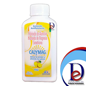 CALYMAG SUSP PIÑA X 360 ML - HIDROXIDO ALUMINIO+ HIDROXIDO MAGNESIO+ SIMETICONA- ANGLOPHARMA- UBI 9-D
