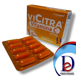 VICITRA 500 MG X 30 CAP - ACIDO ASCORBICO (VITAMINA C)- NOVAMED- 7-F