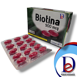 BIOTINA 900 MCG X 30 CAP- - VITAFAR- 24-B