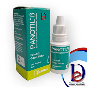 PANOTIL B GOTAS OTICAS X 8 ML- POLIMIXINA B +NEOMICINA +BETAMETASONA +LIDOCAINA- ZAMBON- - UBI 1-B