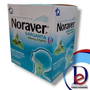 NORAVER GARGANTA MENTA X 96 PAST- BENZOCAINA+ CETILPIRIDINIO- TQ- UBI 1-A