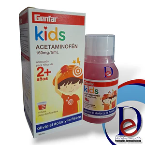 ACETAMINOFEN 160MG/5ML JBE KIDS X 90 ML- - GENFAR- UBI 20-C