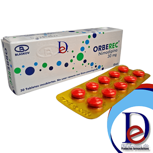 ORBEREC 30 MG X 30 TAB- NIMODIPINO 30 MG- BLASKOV- 18-C