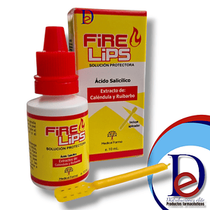 FIRE LIPS SOLUC X 10 ML- RUIBARBO+ ACIDO SALICILICO+ CALENDULA- MEDICAL- 25-B