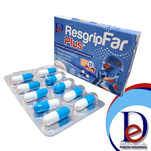 RESGRIPFAR PLUS X 10 CAP - ACETAMINOFEN+ CAFEINA+ CETIRIZINA+ FENILEFRINA- FARMACOMERCIAL- UBI 9-B