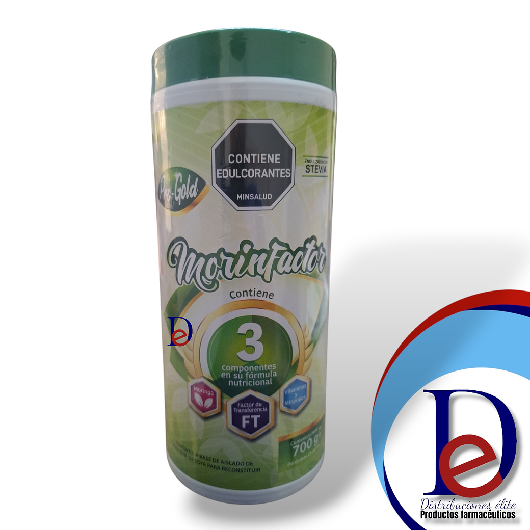 PRO GOLD MORINFACTOR X 700 GR- FACTOR DE TRANSFERENCIA+ MORINGA+ VITAMINAS Y MINERALES- WITECNO- UBI 22-F 1