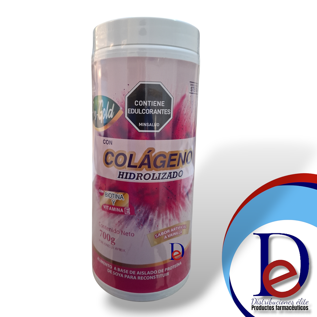 PRO GOLD COLAGENO HIDROLIZADO X 700 GR- BIOTINA+ VITAMINA E - WITECNO- UBI 27-F 1