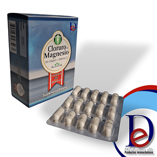 CLORURO DE MAGNESIO X 60 CAP BLISTER- CLORURO DE MAGNESIO+ COLAGENO+ VITAMINA D3- TOTALMAX- - UBI 14-A*