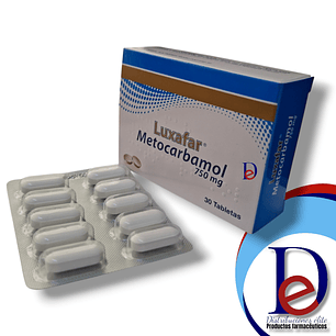 LUXAFAR 750 MG X 30 TAB -METOCARBAMOL- PHARMADES- UBI 13-C