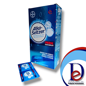 ALKA SELTZER X 60 TAB-  BICARBONATO DE SODIO+ ACIDO CITRICO+ ACIDO ACETILSALICILICO- BAYER- - UBI 19-D