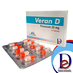 VERAN D 20 MG X 10 CAP- PIROXICAM 20 MG- ANGLOPHARMA- - UBI 2-F