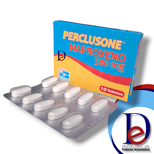 PERCLUSONE 500 MG X 10 TAB- NAPROXENO 500 MG- BIOQUIFAR- - UBI 4-E