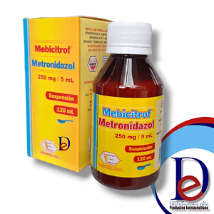 MEBICITROF 250MG/5ML SUSP X 120 ML- METRONIDAZOL 250 MG- LABQUIFAR- - UBI 3-E