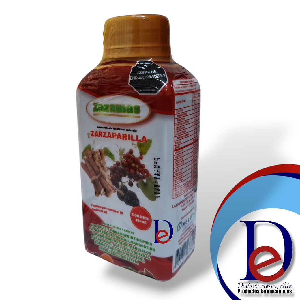 ZAZAMAS JBE X 360 ML- ZARZAPARRILLA+ MORINGA+ UVA+ ALOE- MASVITAL- UBI 22-E  1