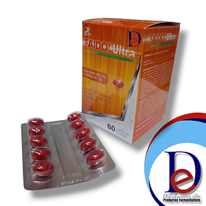 FAIDOL ULTRA X 60 CAP LIQUIDA -IBUPROFENO 400 MG + CAFEÍNA -RUECAM UBI 8-F