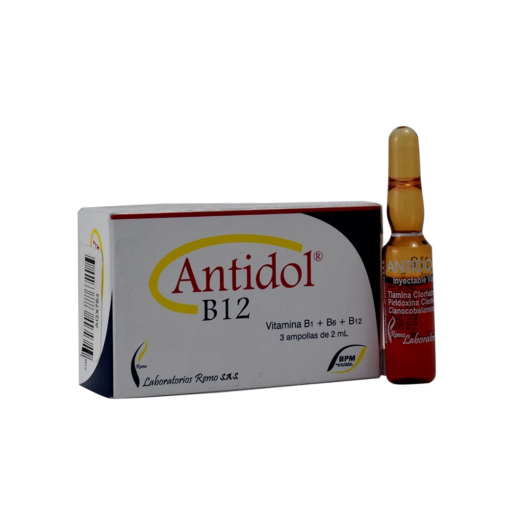 ANTIDOL B12 X 3 AMP- VITAMINA B1+ B6+ B12- REMO-  UBI 18-C 1
