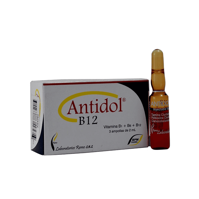 ANTIDOL B12 X 3 AMP- VITAMINA B1+ B6+ B12- REMO-  UBI 18-C 1