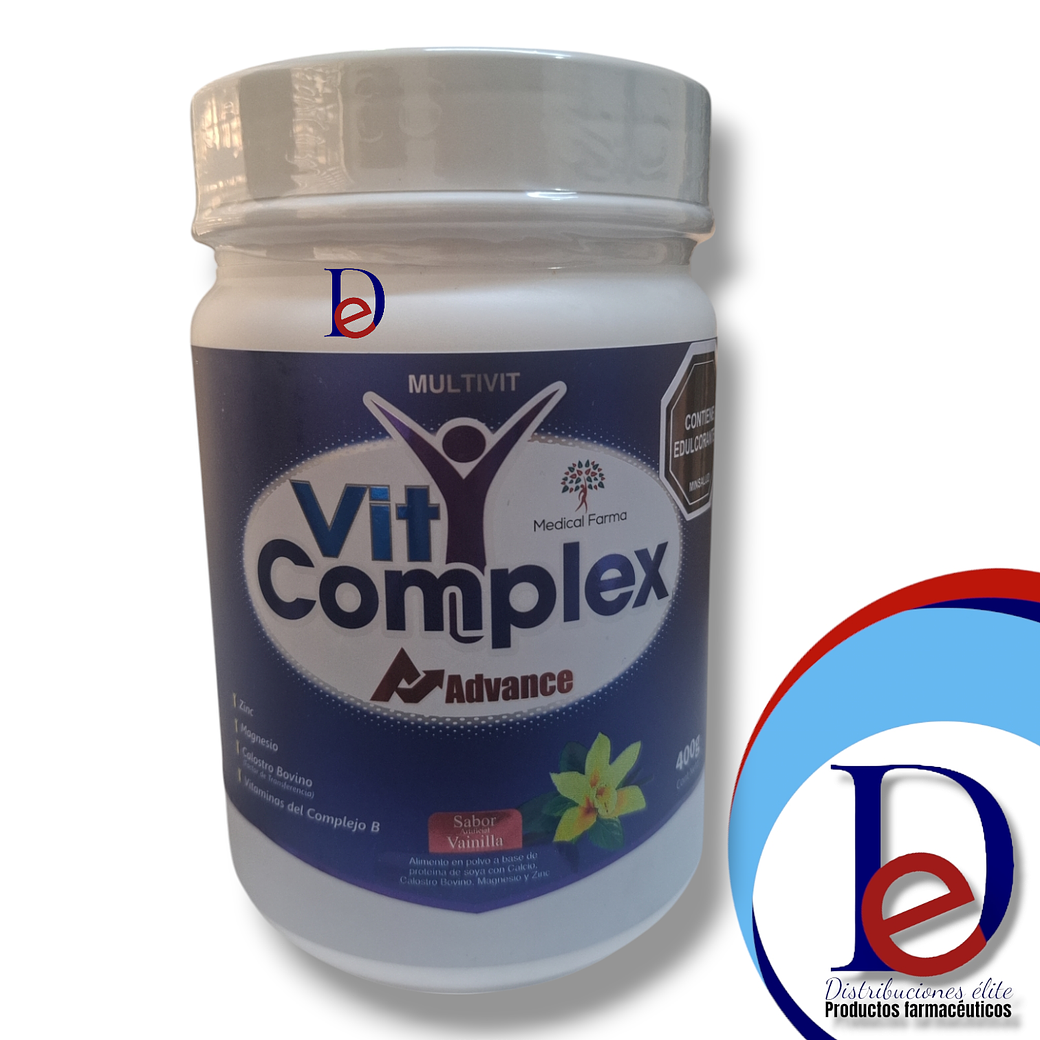 VIT COMPLEX ADVANCE POLVO VAINILLA X 400 GR -MULTIVITAMÍNICO -MEDICAL  1