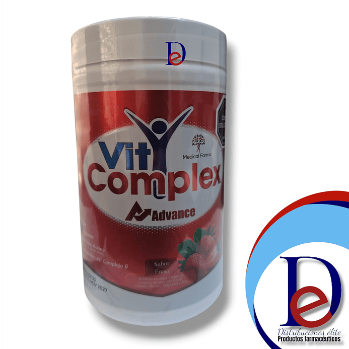 VIT COMPLEX ADVANCE POLVO FRESA X 400 GR -MULTIVITAMINICO ZINC+ MAGNESIO+ CALOSTRO BOVINO- MEDICAL UBI 13 1