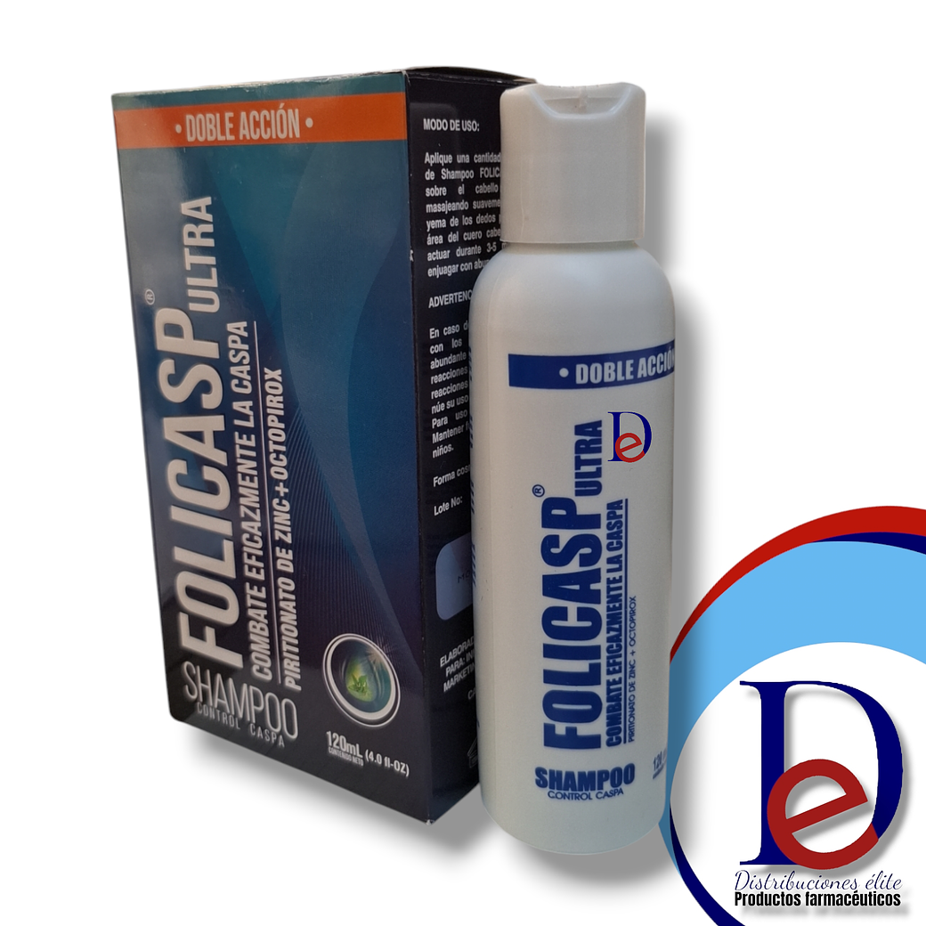 FOLICAPS ULTRA SHAMPOO X 120 ML- PIRITIONATO DE ZINC+ OCTOPIROX- INMCO- UBI * 1