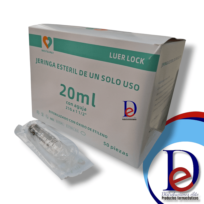 JERINGA 20ML 21X1.1/2 X 50 --BESTSURGY- UBI -2-A 1