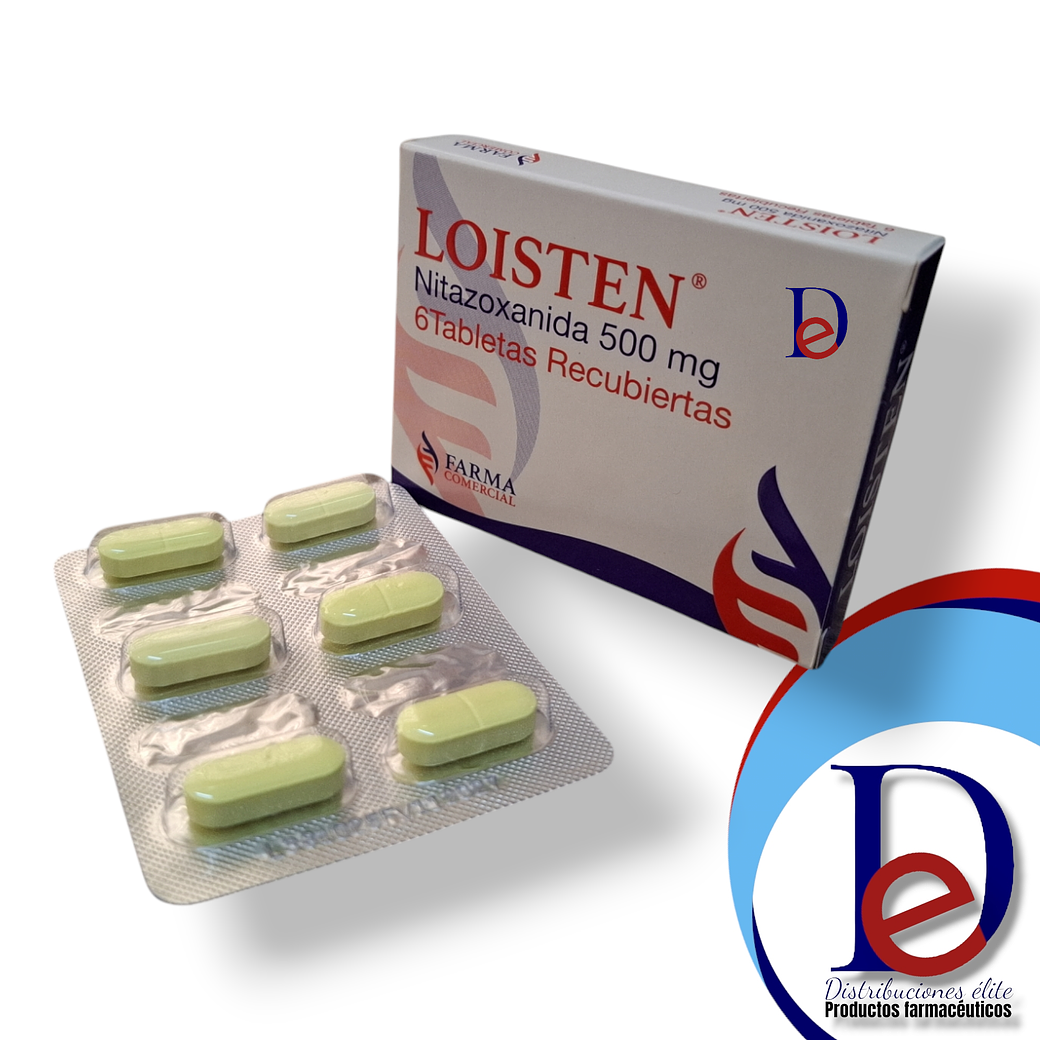 LOISTEN 500 MG X 6 TAB -NITAZOXANIDA 500MG -FARMACOMERCIAL- UBI 11-B 1