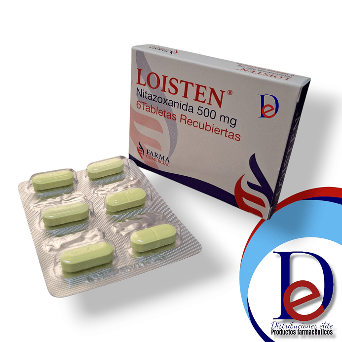 LOISTEN 500 MG X 6 TAB -NITAZOXANIDA 500MG -FARMACOMERCIAL- UBI 11-B 1