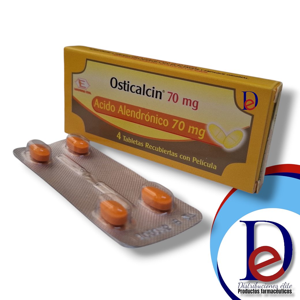 OSTICALCIN 70 MG X 4 TAB- ALENDRONATO 70 MG- LABQUIFAR- UBI 4-C 1