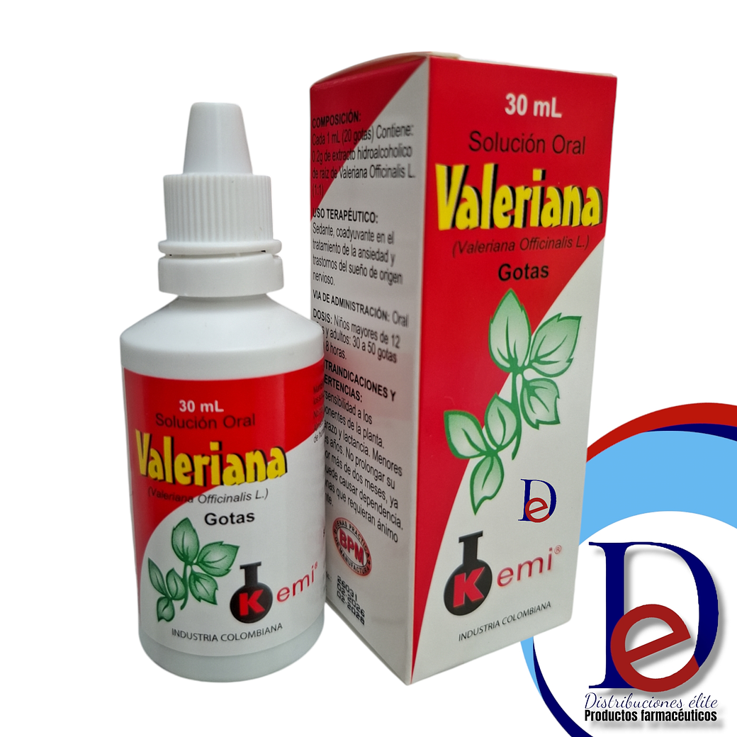 VALERIANA GOTAS X 30 ML - -KEMI -UBI 23-C 1