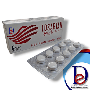 LOSARTAN 100 MG X 30 TAB - - ECAR- UBI 1-A