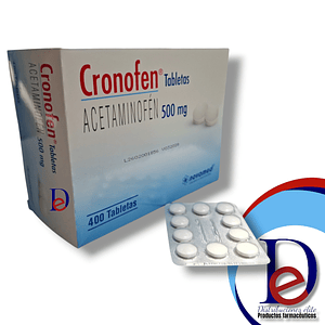 CRONOFEN 500 MG X 400 TAB- ACETAMINOFEN 500 MG- NOVAMED- BODEGA 2P- UBI 26-A
