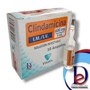 CLINDAMICINA 600MG/4ML X 10 AMP --VITALIS UBI 11-F