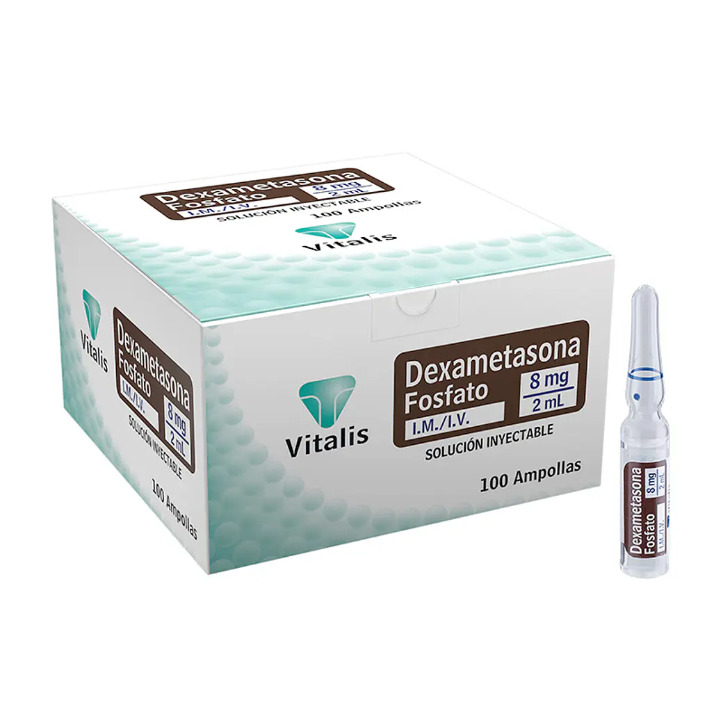 DEXAMETASONA 8MG/2ML X 100 AMP --VITALIS UBI 7-D 1