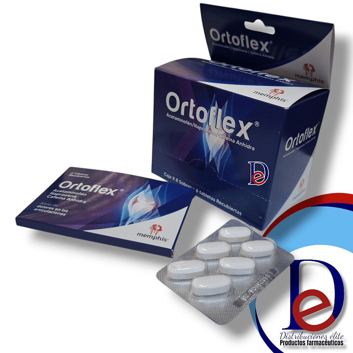 ORTOFLEX  X 48 TAB- ACETAMINOFEN+ NAPROXENO+ CAFEINA - MEMPHIS- UBI  1