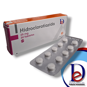 HIDROCLOROTIAZIDA 25 MG X 30 TAB- - MEMPHIS- UBI 15-D