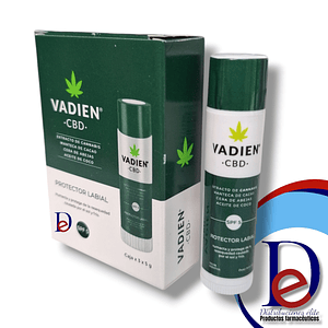 VADIEN PROTECTOR LABIAL X 3 UND X 5 ML -CANNABIS+ CERA DE ABEJAS+ ACEITE DE COCO PROTECTOR -MEMPHIS UBI-15-F