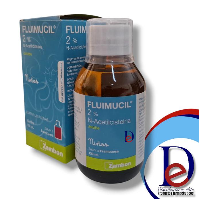 FLUIMUCIL 2% JBE NIÑOS X 120 ML -N-ACETILCISTEINA- ZAMBON -UBI 1