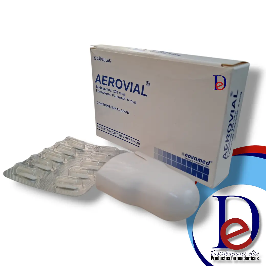 AEROVIAL CON INHALADOR X 30 CAP- BUDESONIDA+ FORMOTEROL- NOVAMED- UBI 1