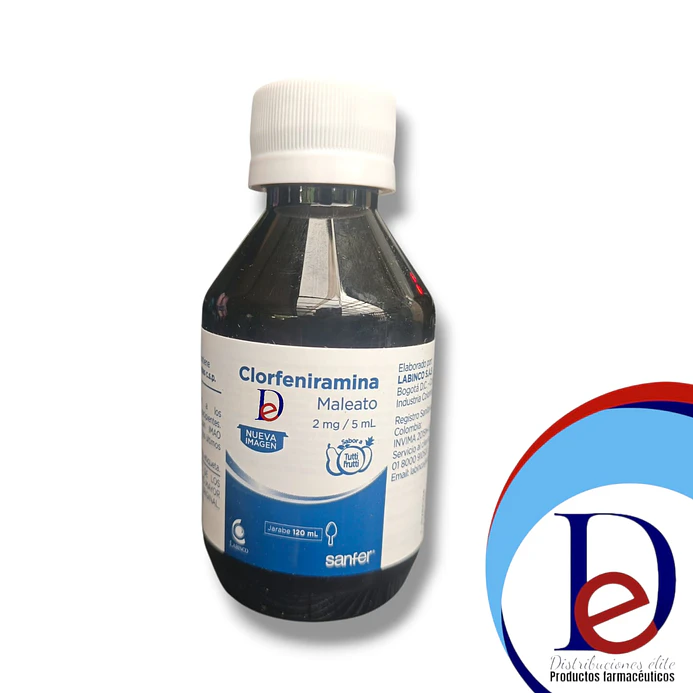 CLORFENIRAMINA 2MG/5ML JBE X 120 ML- - LABINCO- - UBI 20-F 1