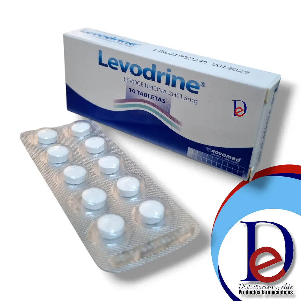 LEVODRINE 5 MG X 10 TAB- LEVOCETIRICINA 2HCL 5MG- NOVAMED- UBI 22-C 1
