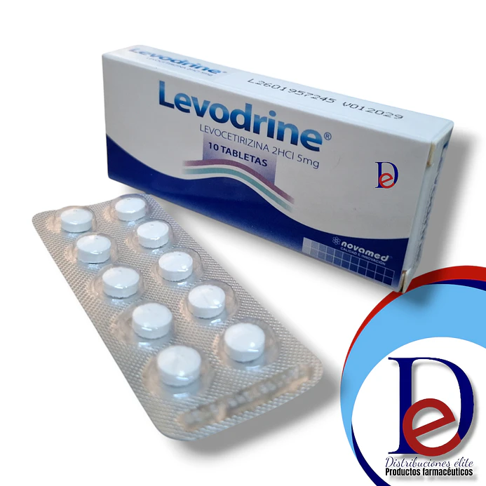 LEVODRINE 5 MG X 10 TAB- LEVOCETIRICINA 2HCL 5MG- NOVAMED- UBI 22-C 1