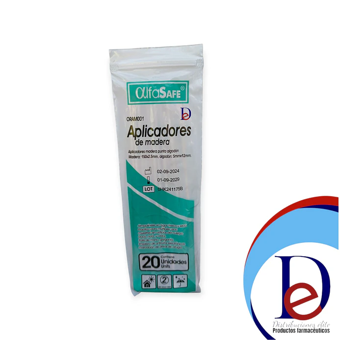 APLICADOR ALGODON X 20 --ALFASAFE UBI 13-D 1