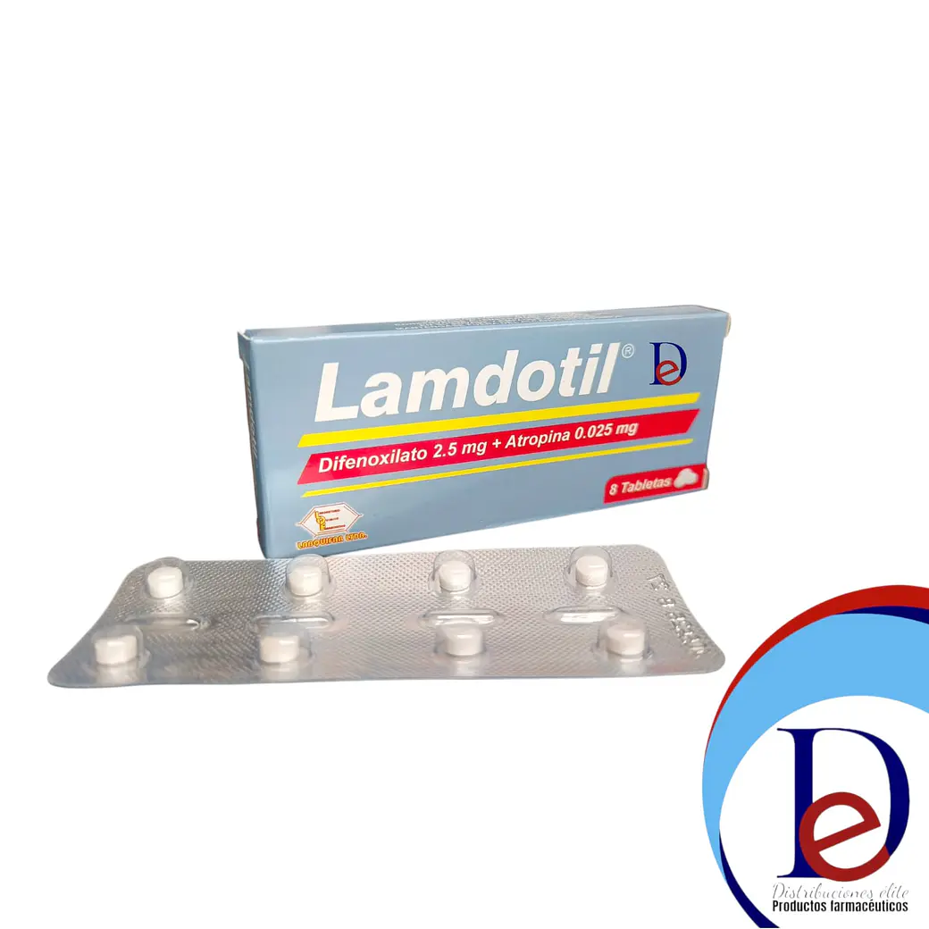LAMDOTIL X 8 TAB- DIFENOXILATO+ ATROPINA- LABQUIFAR- UBI 4-C 1