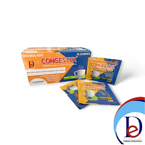 CONGESTEX GRANULADO X 30 SBS - ACETAMINOFEN+ CAFEINA+ DESLORATADINA+ FENILEFRINA- NOVAMED- 29-E