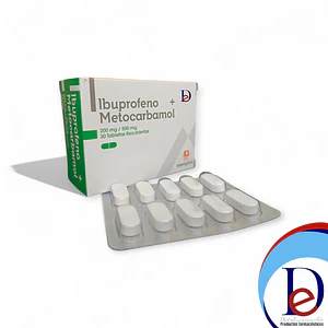 IBUPROFENO 200MG+METOCARBAMOL 500MG X 30 TAB - -MEMPHIS -UBI 8-E