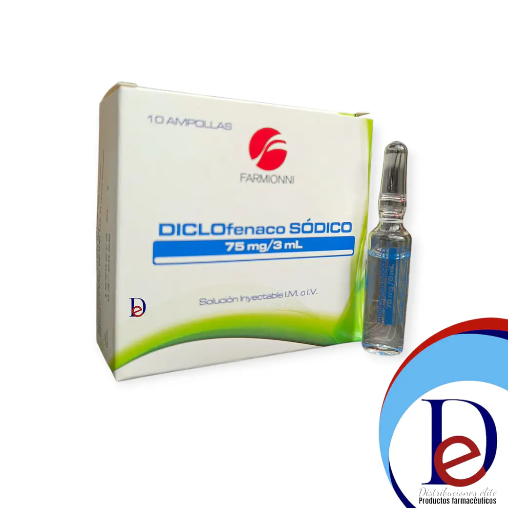 DICLOFENACO 75MG/3ML X 10 AMP- - FARMIONI- - UBI 11-D 1